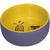 Nobby Nager - Ciotola in Ceramica Carrot Plus, Colore: Grigio/Giallo, Ø 11 cm x 4,5 cm, 1 Pezzo