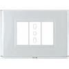 BEGHELLI SPA Placca Brain lite bianca 3 moduli Beghelli 81231 - BEG 81231
