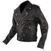 American-pro Giacca Custom In Pelle Pieno Fiore A-Pro Modello Lacci Nero