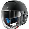 Shark Casco Moto Jet Doppia Visiera Shark Nano Blank Nero Opaco
