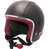 Baruffaldi Casco Moto Jet Vintage in Fibra Baruffaldi Zeon Pelle Crocco