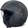 Premier Casco Moto Jet Premier Vintage In Fibra di CARBONIO Con Visi
