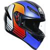 Agv Casco Integrale Moto Agv K-1 Multi POWER Blu Opaco Arancio B