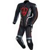 Arlen Ness Tuta Moto In Pelle Intera Arlen Ness LS1-181376 Nero Rosso F