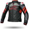 Spyke Giubbotto Moto In Pelle Racing Spyke ESTORIL EVO Nero Rosso