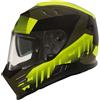 Simpson Casco Moto Integrale Simpson Venom Army Nero Giallo Fluo Vis