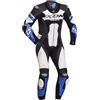 Ixon Tuta Moto Intera in Pelle Ixon JACKAL Nero Bianco Blu