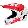 Shot Casco Moto Cross Enduro Shot LITE FURY Bianco Rosso Lucido