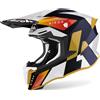 Airoh Casco Moto Cross Enduro Airoh TWIST 2.0 Lift Bianco Blu Luci