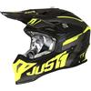 Just1 Casco Moto Cross Enduro Just1 J39 STARS Nero Giallo Fluo Tit
