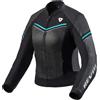 Rev'it Giacca Moto in Pelle Rev'it MERIDIAN Ladies Black Turquoise