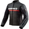 Rev'it Giacca Moto in Pelle Rev'it MILE Nero Rosso