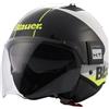 Blauer Casco Moto Jet in Fibra Blauer BET HT Bianco Giallo Fluo Ner