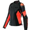 Dainese Giacca Moto Donna in Pelle Dainese RACING 4 LADY Nero Rosso