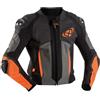 Ixon Giacca Moto in Pelle Ixon VENDETTA JK EVO Nero Antracite Ara