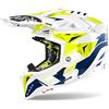 Airoh Casco Moto Cross Enduro Airoh AVIATOR 3 SPIN Giallo Blu Luci