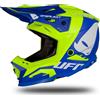 Ufo Casco Moto Cross Enduro Ufo ECHUS Blu Fluo Giallo Opaco