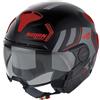 Nolan Casco Moto Jet Nolan N30-4 T PARKOUR 025 Nero Opaco Rosso