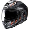 Hjc Casco Moto Integrale Hjc i71 SIMO MC6HSF Nero Opaco Arancio