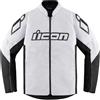 Icon Giubbotto Moto in Tessuto Icon HOOLIGAN CE Bianco