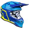 Just1 Casco Moto Cross Enduro Just1 J39 Poseidon Fluo Giallo Blu