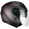 Cgm Casco Moto Jet CGM 160G JAD RIDE Nero Rosso opaco