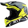 Kyt Casco Moto Cross Enduro Kyt SKYHAWK GLOWING Antracite Giallo