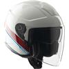 Tucano urbano Casco Moto Jet Tucano Urbano EL MAX Bianco Graphic-A Lucido