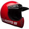 Bell Casco Moto Integrale Custom Bell MOTO-3 CLASSIC Rosso