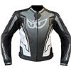 Berik Giubbotto Moto in Pelle Berik LJ-181334C Grigio Nero