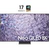 Samsung TV Neo QLED 8K 85 pollici QE85QN800CTXZT Smart TV Wi-Fi Mini LED Processore Neural Quantum 8K Design minimal Dolby Atmos Titan Black 2023