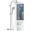 SCHÜTTE Sistema doccia SCHÜTTE MADURA con termostatico, set doccia con doccia a pioggia grande (Ø 24 cm) e doccetta regolabile, set doccia con saliscendi, colonna doccia, pannello doccia, cromo