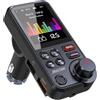 GizmoVine Bluetooth Auto FM Trasmettitore, Adattatore Musica Accendisigari per Autoradio, Supporto QC3.0 per Ricarica Rapida USB, Lettore MP3, Bassi Profondi, Display da 4.5CM