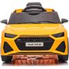 Auto Macchina Elettrica per Bambini 12V Audi RS 6 Sedile Pelle con Telecomando G