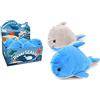 DODO D'AMOUR - Peluche Reversibile Doppio Faccia - Espressione - 206933 - Blu - Balena - Doudou - Giocattolo - Emozione - Umore - 27 cm x 16 cm - A Partire da 18 mesi