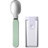 Mepal - Cucchiaio Pieghevole Ellipse - Cucchiaio Riutilizzabile da Portare con Sé - Cucchiaio Pieghevole per Yogurt - Posate da Viaggio - Custodia Inclusa - Acciaio Inossidabile - Nordic sage,