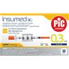 PIC Siringa Per Insulina Pic Insumed 0,3 Ml 100 Ui Spazio Zero Ago 31 Gauge 8 Mm 3 Sacchetti Da 10 Pezzi 30 St