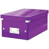 Leitz Click & Store WOW Scatola Archivio DVD, per Archivio e Organizzazione di DVD, Adatta a Casa e Ufficio, Viola, 60420062