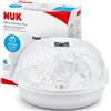 NUK Micro Express Plus sterilizzatore biberon per microonde | Sterilizza fino a 4 biberon e accessori in 4 minuti | Compatibile con gran parte dei microonde | Pinze per rimozione igienica