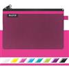 Leitz WOW Astuccio a 2 Scomparti, Cerniera in Nylon, Lavabile, Adatta come Borsino, Formato L (23x15 cm), Fucsia, 40130023