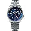 Seiko 5 reinterpretazione automatica di skx batman blueberry in stile sportivo SSK003K1