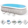 AVENLI 17023EU Piscina Autoportante Ovale con Struttura, Grigia, 610 x 360 x122 cm, 610x360x122 cm