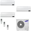 Samsung climatizzatore trialsplit AJ068TXJ3KG + AR09TXEAAWKNEAU + AR09TXEAAWKNEAU + AR12TXEAAWKNEAU WINDFREE AVANT Trial Split 9000 + 9000 + 12000 btu Wifi incluso