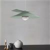 LUMICOM Lampadario Natura Miller verde paralume verde E27 Ø40cm LUMICOM