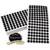Adsamm® / 1280 x feltrini autoadesivi/Nero/ø 12 mm/Rotondo/piedini per mobili in feltro da 3.5 mm di spessore/pad protettivi per arredi