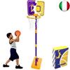 littneo Canestro da Basket per Bambini, Set da Basket Portatile Regolabile da