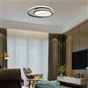 V-TAC VT-7783 Lampadario led da soffitto rotondo nero doppio cerchio 300mm 24W 4000K design moderno - sku 6994