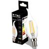 V-TAC VT-1997 Lampadina LED candela filamento lampada 4W E14 100LM/W bianco naturale 4000K - 214429