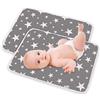 ZYUPHY Bambino Fasciatoio Portatile 2 pezzi Tappetino per Cambio Bambino Pannolino Multifunzione Lavabile Impermeabile Neonato Materassino per Neonati Fasciatoio da Viaggio 50 x 70 cm