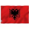 ANLEY Fly Breeze 3x5 Piedi Bandiera Albania - Colore Vivido e Resistente Ai Raggi UV - Testata In Tela E Doppie Cuciture - Bandiera Nazione Albania Poliestere Anelli Ottone 3 X 5 Piedi